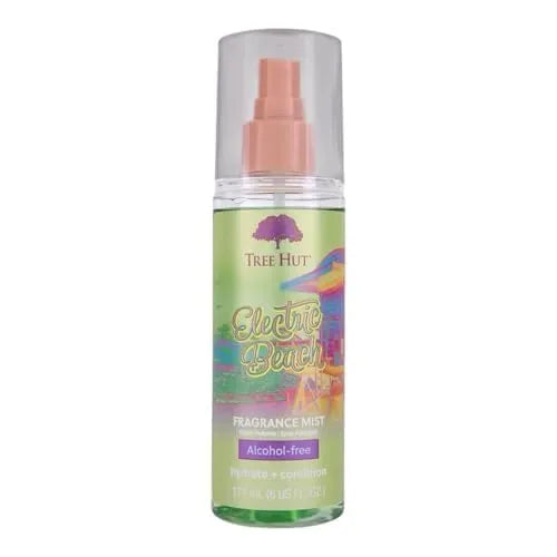 Tree Hut Electric Beach Hair & Body Mist, Alcohol-Free Body Spray, 6 Fl Oz | Alcohol-Free Body Spray, Fragrance w/ Raspberry, Coconut & Cotton Candy Notes, Everyday Fragrance Spray for Women Main image