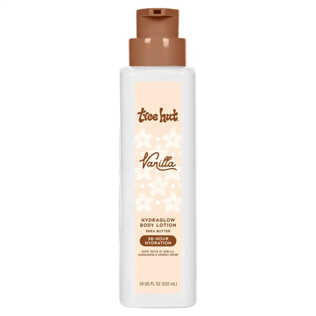 Tree Hut Body Lotion Vanilla, Warm Vanilla Scent, 18 Fl Oz | Nourishing & Moisturizing Daily Body Lotion with Shea Butter, Lightweight, Non-Greasy Formula, Long-Lasting Hydration Main image