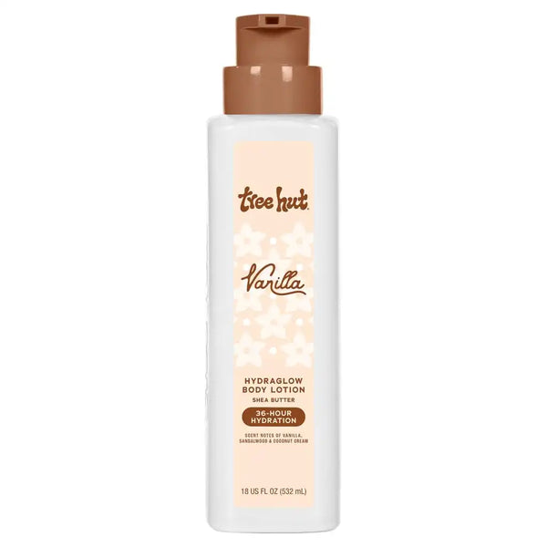 Tree Hut Body Lotion Vanilla, Warm Vanilla Scent, 18 Fl Oz | Nourishing & Moisturizing Daily Body Lotion with Shea Butter, Lightweight, Non-Greasy Formula, Long-Lasting Hydration