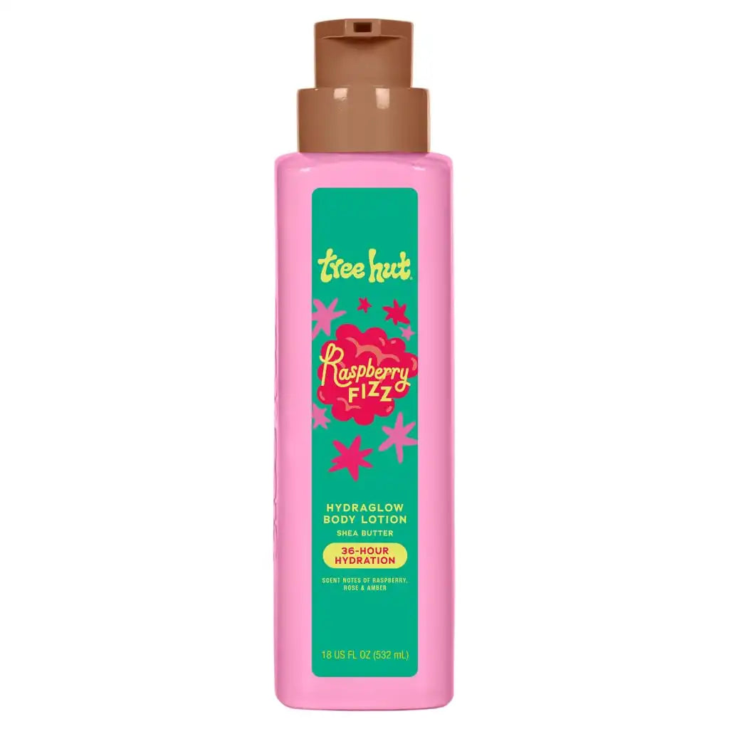 Tree Hut Body Lotion Raspberry Fizz, Fruity Scent, 18 Fl Oz | Nourishing & Moisturizing Daily Body Lotion with Shea Butter, Lightweight, Non-Greasy Formula, Long-Lasting Hydration Main image