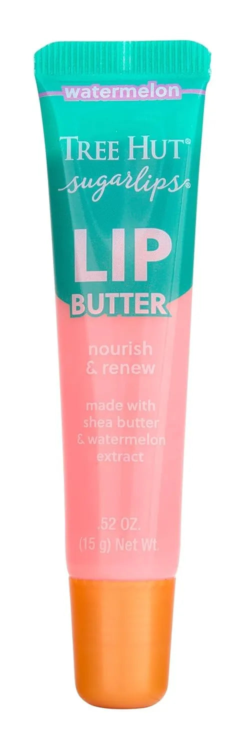 Tree Hut Moisturizing Watermelon Lip Butter, 0.52 Fl Oz | Lip Gloss with Shea Butter & Watermelon Extract, Locks in Moisture for Hydrated & Soft Lips, Every Day Makeup Main image