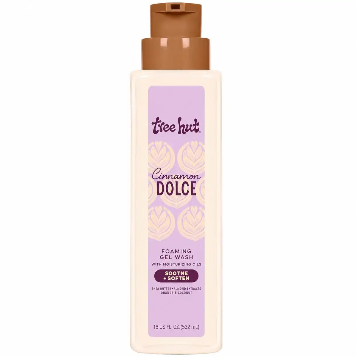 Tree Hut Cinnamon Dolce Body Wash with Shea Butter, Pump Bottle, 18 Fl Oz | Nourishing & Moisturizing Foaming Shower Gel with Shea Butter, Soft & Glowing Skin, Gentle Cleanser, Self Care Gift for Women Main image
