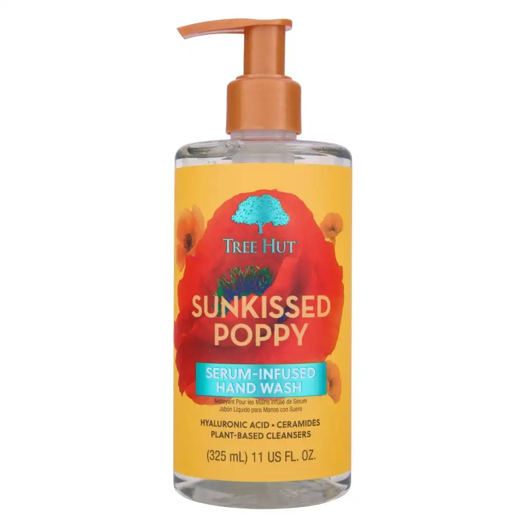 Tree Hut Sunkissed Poppy Serum Infused Hand Wash, 11 Fl Oz | Nourish & Hydrate Hands with Strengthening Skin Care, Long Lasting Scent, Cleanse & Lock in Moisture, Vegan Main image