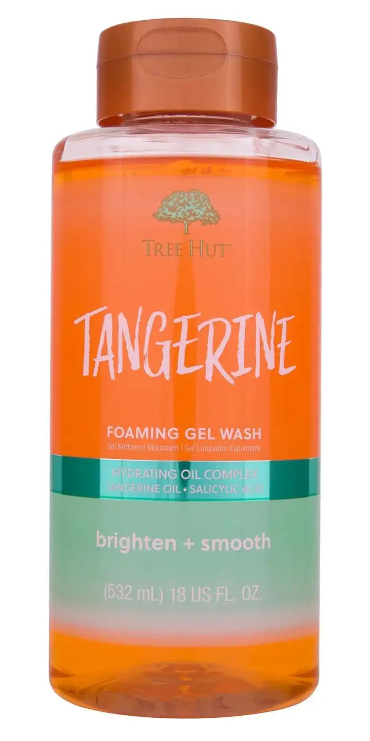 Tree Hut Tangerine Foaming Body Wash, 18 Fl Oz | Nourishing & Moisturizing Shower Gel w/ Shea Butter & Essential Oils, Soft & Smooth Skin, Gentle Cleanser For All Skin Types Main image