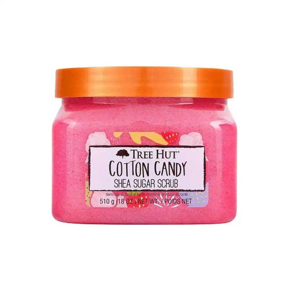 Tree Hut Cotton Candy Body Scrub, Exfoliating Sugar Scrub, Vegan, 18 Oz | Exfoliating & Nourishing with Shea Butter & Essential Oils, Body Exfoliator for All Skin Types, Self Care Gifts for Women Main image