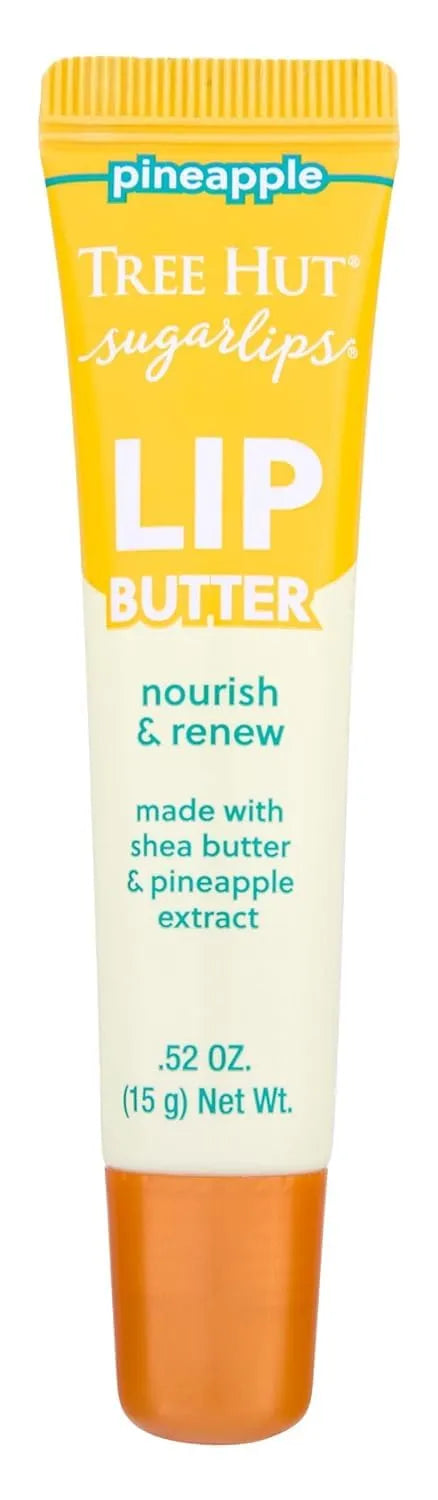 Tree Hut Moisturizing Pineapple Lip Butter, 0.52 Fl Oz | Lip Gloss with Shea Butter & Pineapple Extract, Locks in Moisture for Hydrated & Soft Lips, Every Day Makeup Main image