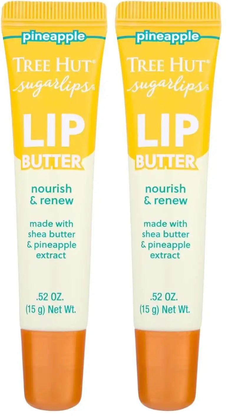 Tree Hut Pineapple Sugarlips Lip Butter, Moisturizing & Nourishing Lip Care for Smooth, Hydrated Lips, 0.52 fl oz (Pack of 2) Main image