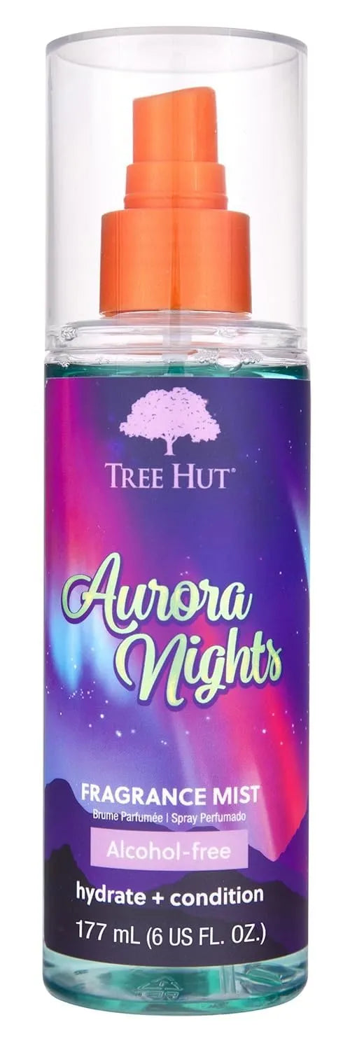 Tree Hut Aurora Nights Hair & Body Mist, Alcohol-Free Body Spray, 6 Fl Oz | Alcohol-Free Formula, Cozy Scent w/ Warm Pistachio & Toasted Marshmallow Notes, Everyday Fragrance Spray for Women Main image