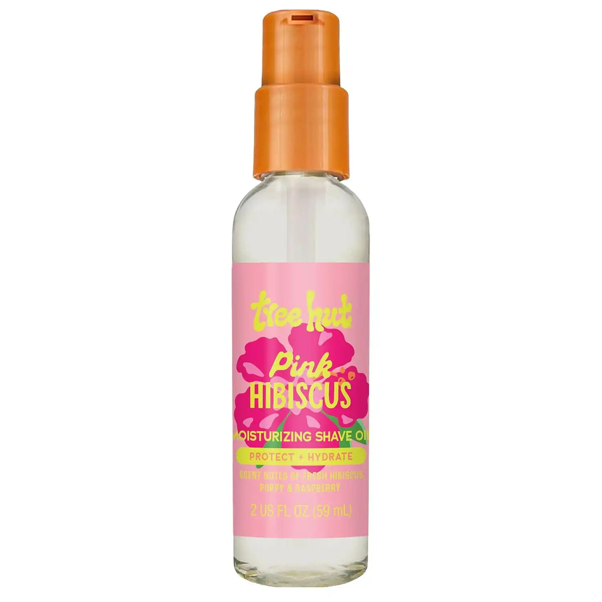 Tree Hut Mini Pink Hibiscus Moisturizing Shave Oil, Travel Size, 2 Fl Oz | Nourishing Gel-to-Oil Formula for a Close, Smooth Shave, Made with Shea Butter, For All Skin Types, TSA Approved Main image
