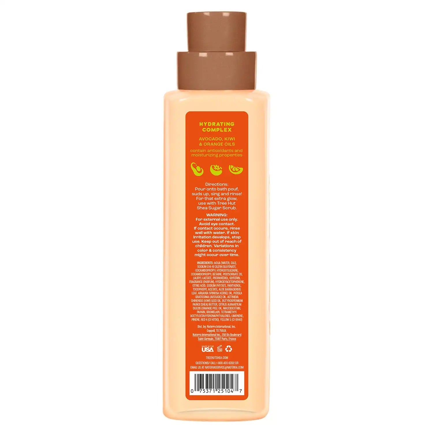 Tree Hut Tangerine Body Wash with Shea Butter, Pump Bottle, 18 Fl Oz | Nourishing & Moisturizing Foaming Shower Gel with Shea Butter, Soft & Glowing Skin, Gentle Cleanser, Self Care Gift for Women Secondary image
