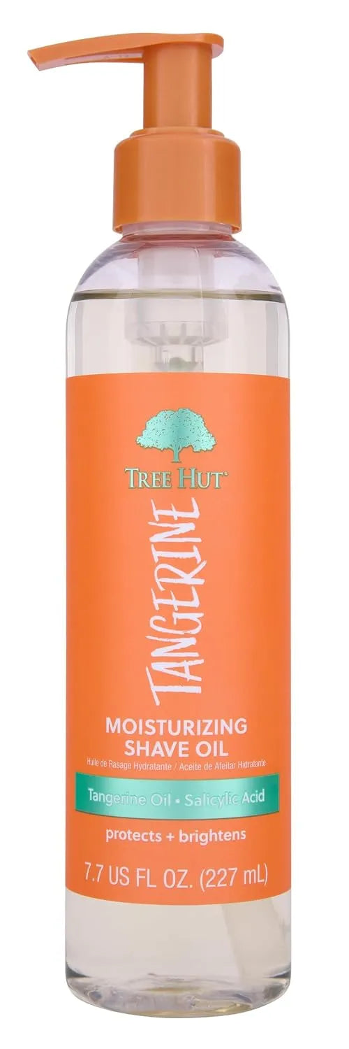 Tree Hut Tangerine Moisturizing Shave Oil, 7.7 Fl Oz | Nourishing Gel-to-Oil Formula for a Close, Smooth Shave, Made with Shea Butter, For All Skin Types Main image