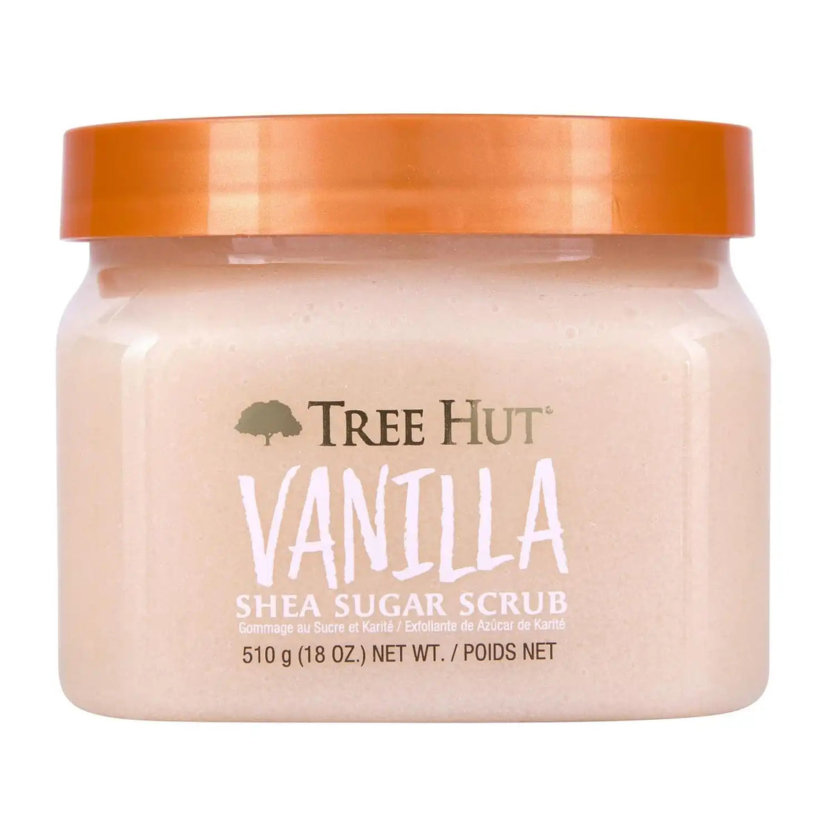 Tree Hut Vanilla Body Scrub, Exfoliating Sugar Scrub, Vegan, 18 Oz | Exfoliating & Nourishing with Shea Butter & Essential Oils, Body Exfoliator for All Skin Types, Self Care Gifts for Women Main image