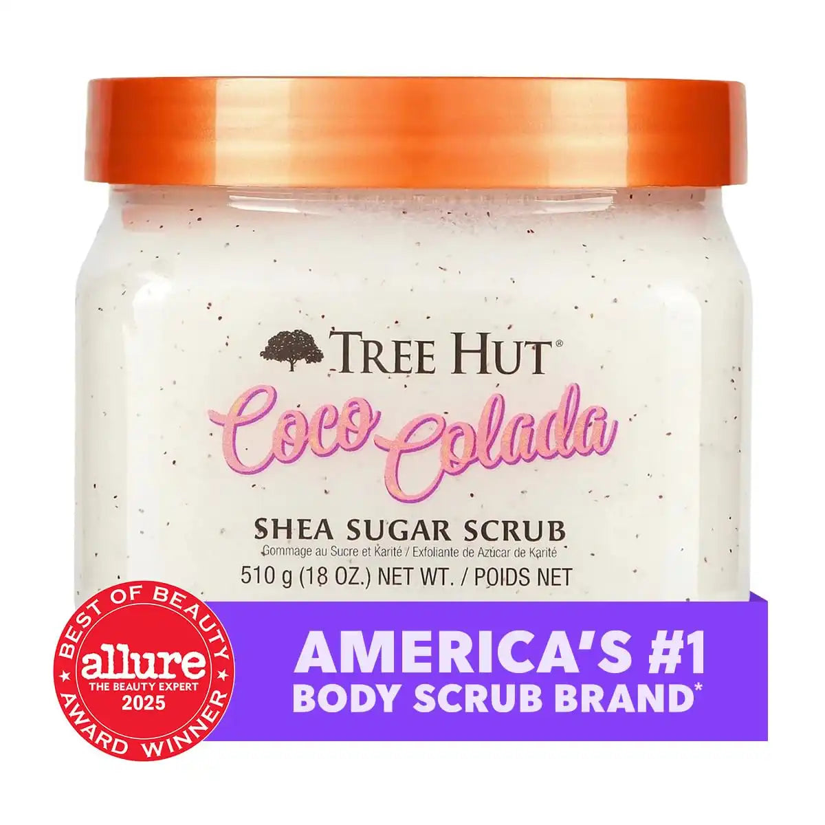 Tree Hut Coco Colada Body Scrub, Exfoliating Sugar Scrub, Vegan, 18 Oz | Exfoliating & Nourishing with Shea Butter & Essential Oils, Body Exfoliator for All Skin Types, Self Care Gifts for Women