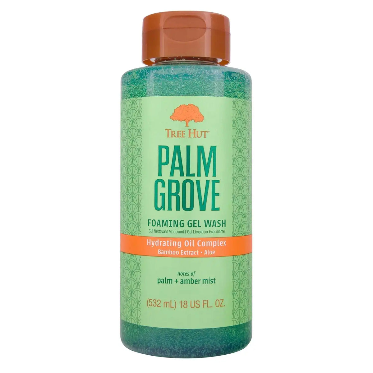 Tree Hut Palm Grove Foaming Body Wash, 18 Fl Oz | Nourishing & Moisturizing Shower Gel w/ Shea Butter & Essential Oils, Soft & Smooth Skin, Gentle Cleanser For All Skin Types Main image