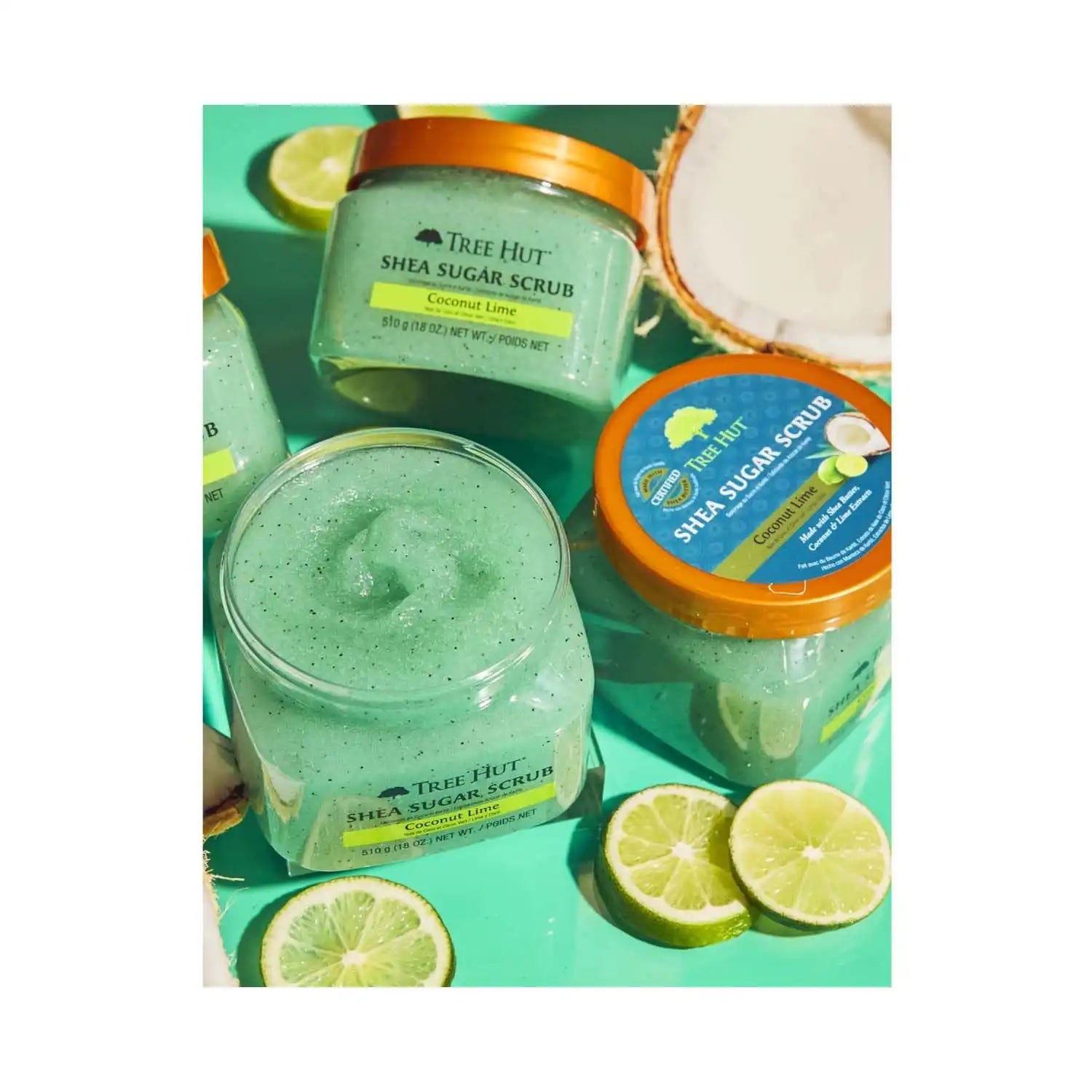 Tree Hut Shea Sugar Scrub - Coconut Lime - 18 oz - Exfoliating Body Scrub for Smooth, Glowing Skin - Made with Real Sugar and Shea Butter (Pack of 2) Secondary image