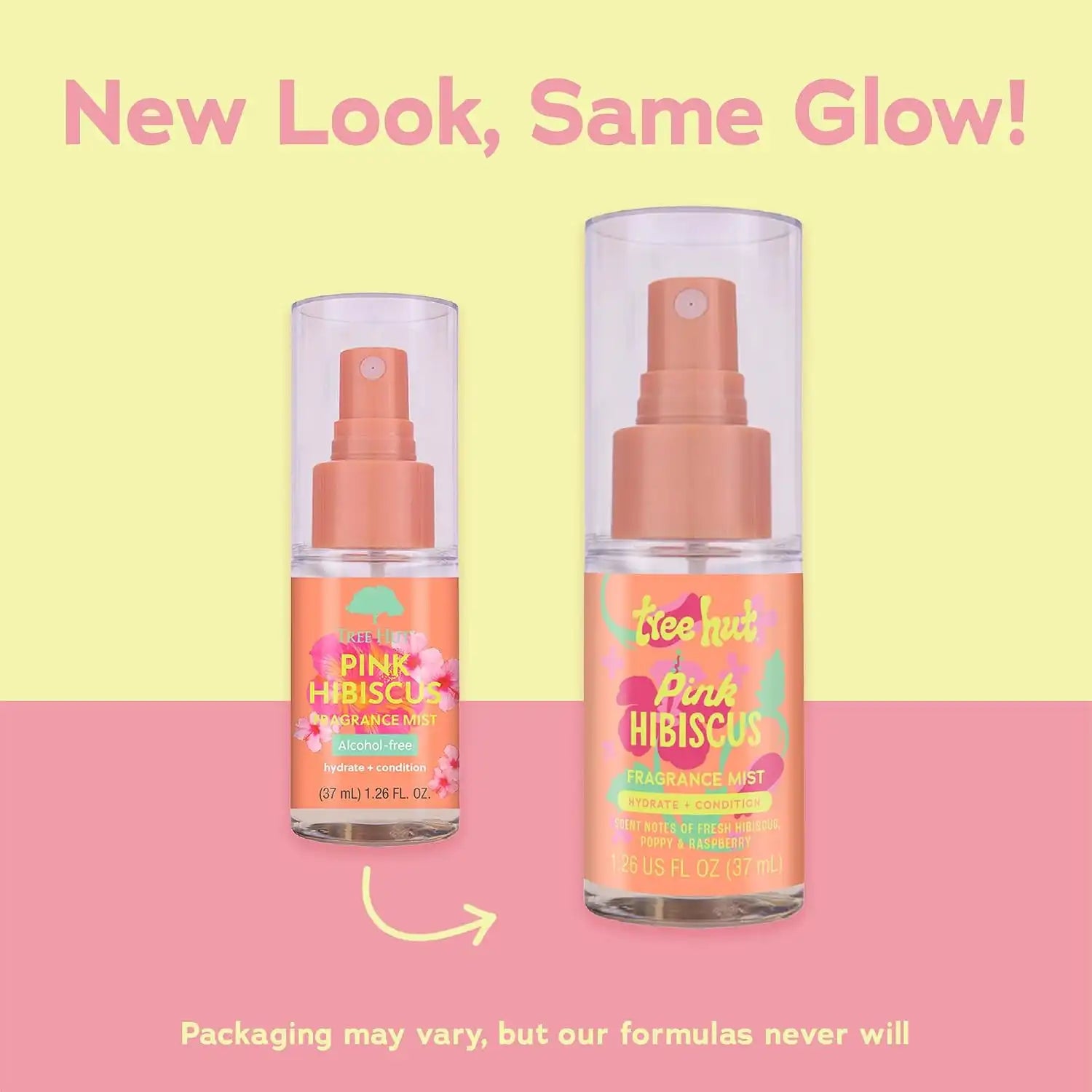 Tree Hut Mini Pink Hibiscus Fragrance Mist, Hydrating Alcohol-Free Hair & Body Spray with Shea Butter, Refreshing Perfume Mist for Scent Layering, Travel Size, 1.26 fl oz (Pack of 2) Secondary image