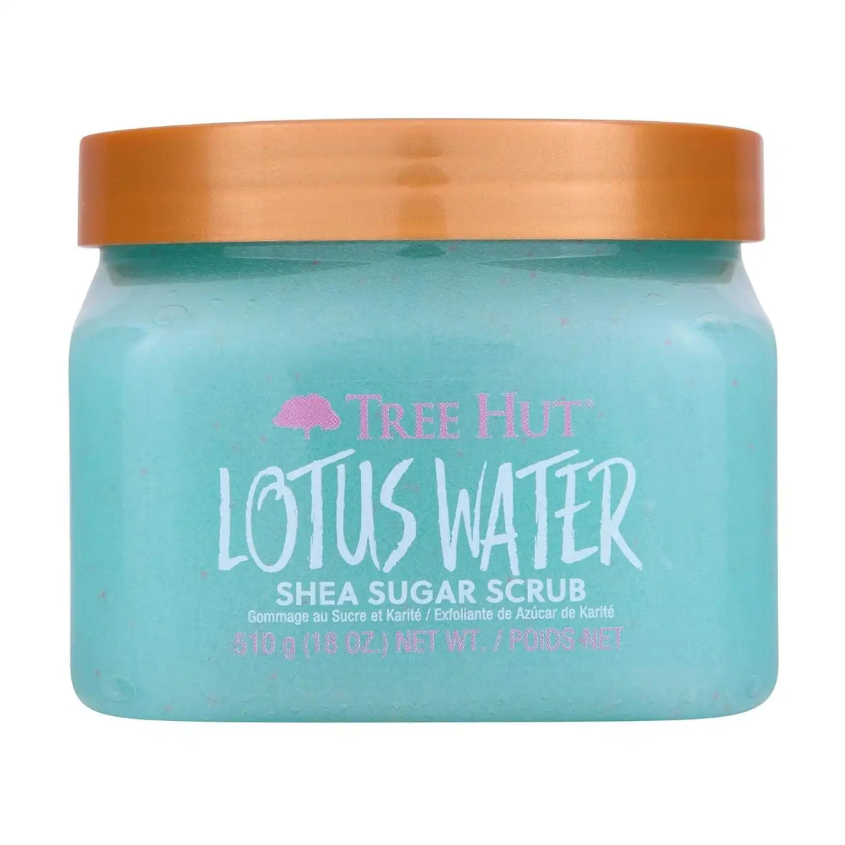 Tree Hut Lotus Water Body Scrub, Exfoliating Sugar Scrub, Vegan, 18 Oz | Exfoliating & Nourishing with Shea Butter & Essential Oils, Body Exfoliator for All Skin Types, Self Care Gifts for Women Main image