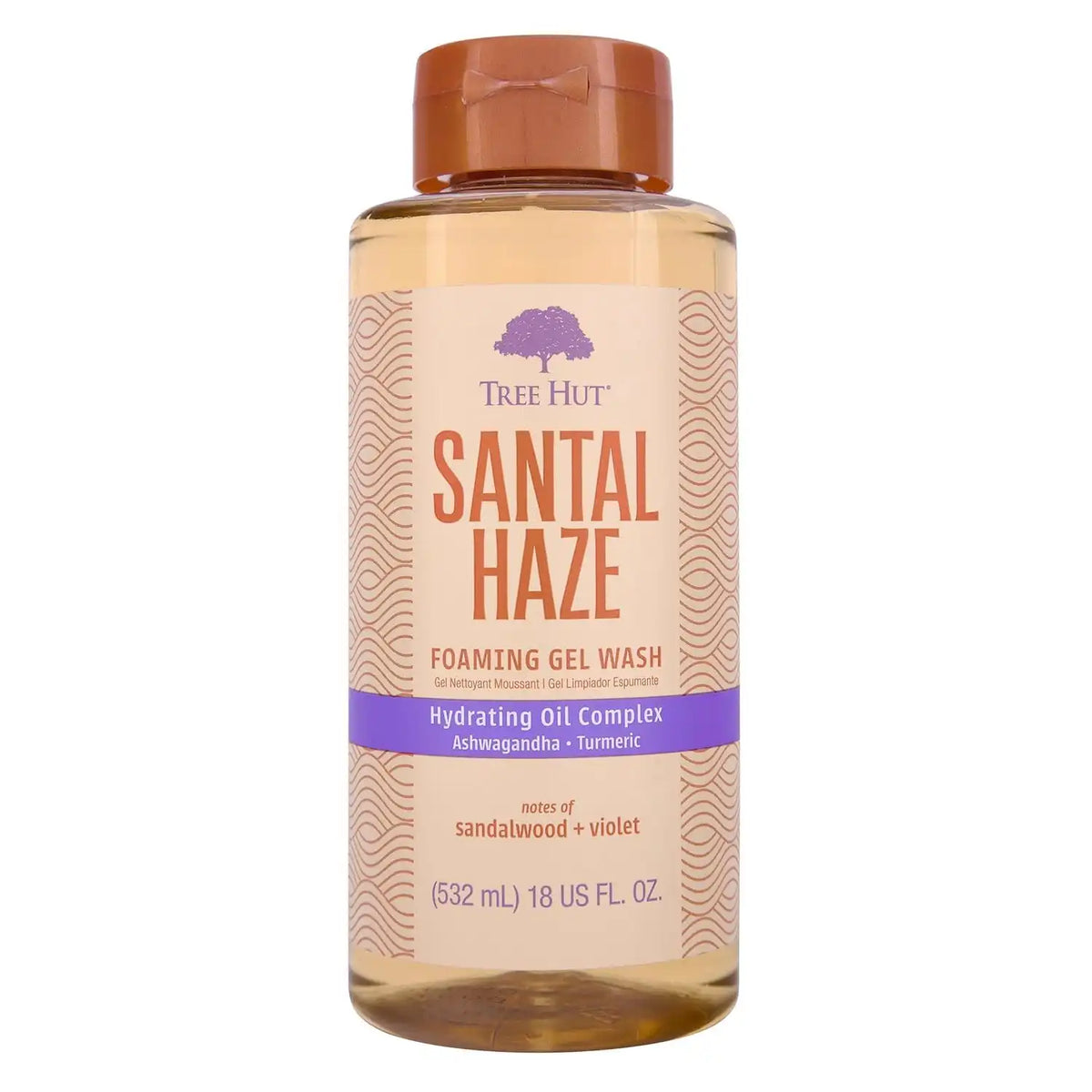 Tree Hut Santal Haze Foaming Body Wash, 18 Fl Oz | Nourishing & Moisturizing Shower Gel w/ Shea Butter & Essential Oils, Soft & Smooth Skin, Gentle Cleanser For All Skin Types Main image