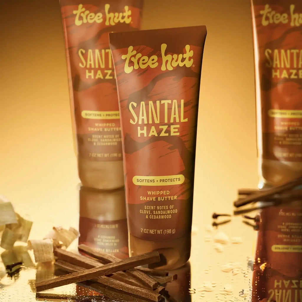 Tree Hut Whipped Shave Butter Santal Warm & Rich Scent, 7 Fl Oz | Nourishing Shave Cream with Shea Butter & Aloe, Smooth Glide for Soft Skin, Woody/Musky Scent