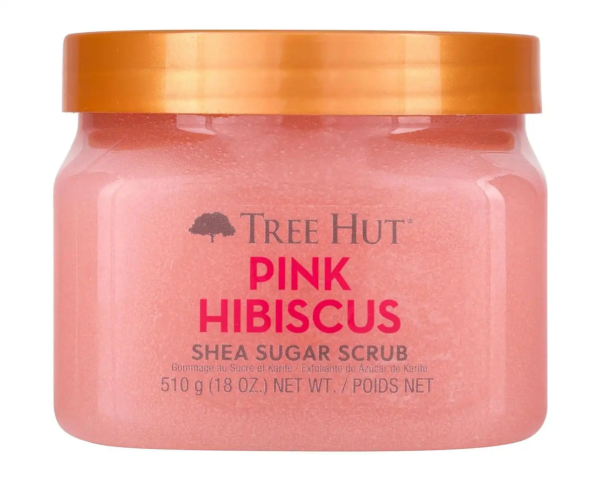 Tree Hut Pink Hibiscus Body Scrub, Exfoliating Sugar Scrub, Vegan, 18 Oz | Exfoliating & Nourishing with Shea Butter & Essential Oils, Body Exfoliator for All Skin Types, Self Care Gifts for Women Main image