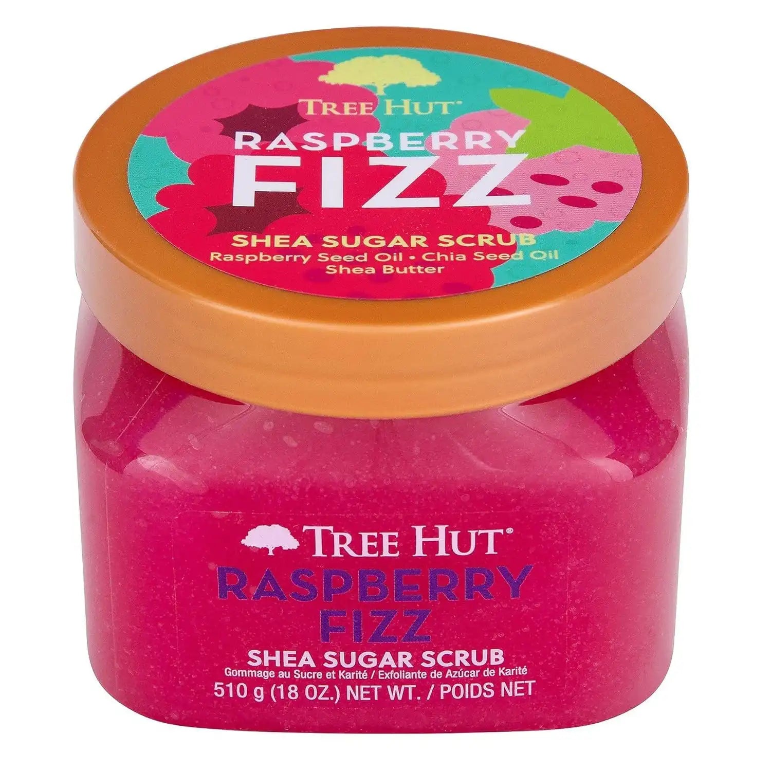 Tree Hut Raspberry Fizz Body Scrub, Exfoliating Sugar Scrub, Vegan, 18 Oz | Exfoliating & Nourishing with Shea Butter & Essential Oils, Body Exfoliator for All Skin Types, Self Care Gifts for Women Secondary image