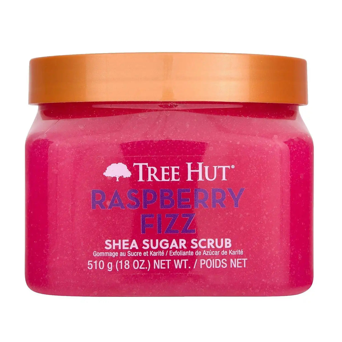 Tree Hut Raspberry Fizz Body Scrub, Exfoliating Sugar Scrub, Vegan, 18 Oz | Exfoliating & Nourishing with Shea Butter & Essential Oils, Body Exfoliator for All Skin Types, Self Care Gifts for Women Main image