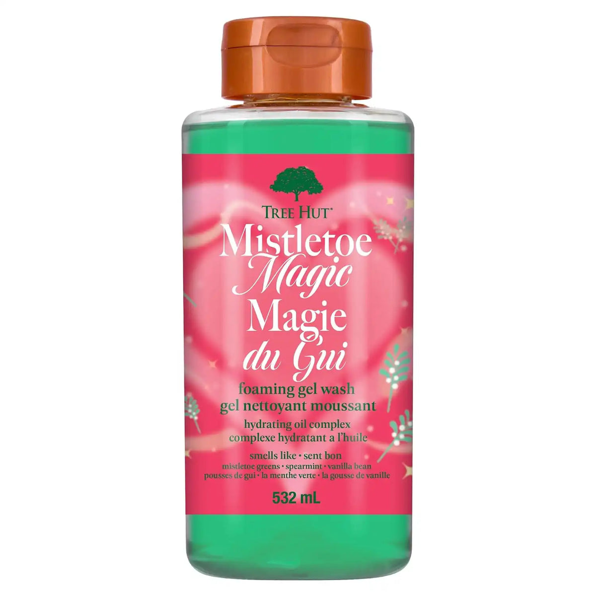 Tree Hut Mistletoe Magic Foaming Body Wash, 18 Fl Oz | Nourishing & Moisturizing Shower Gel w/ Shea Butter & Essential Oils, Soft & Smooth Skin, Gentle Cleanser For All Skin Types Main image