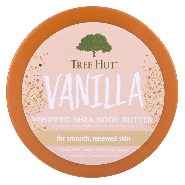 Tree Hut Vanilla Whipped Body Butter with Shea Butter, 8.4 Oz | Whipped Shea Body Butter, Long-Lasting Hydration for Soft, Smooth Skin, Essential Body Care, Lightweight Moisturizer