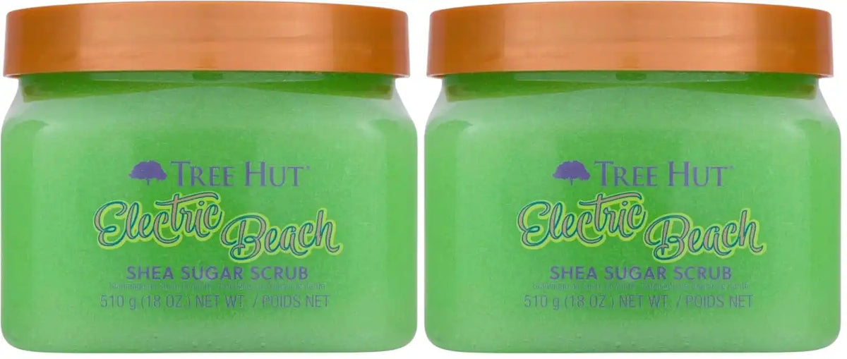 Tree Hut Electric Beach Shea Sugar Scrub, Exfoliating, Hydrating & Moisturizing Body Scrub with Shea Butter & Nourishing Essential Oils, Smooth & Soften Skin, Refreshing Skincare Essential, 18 oz Main image