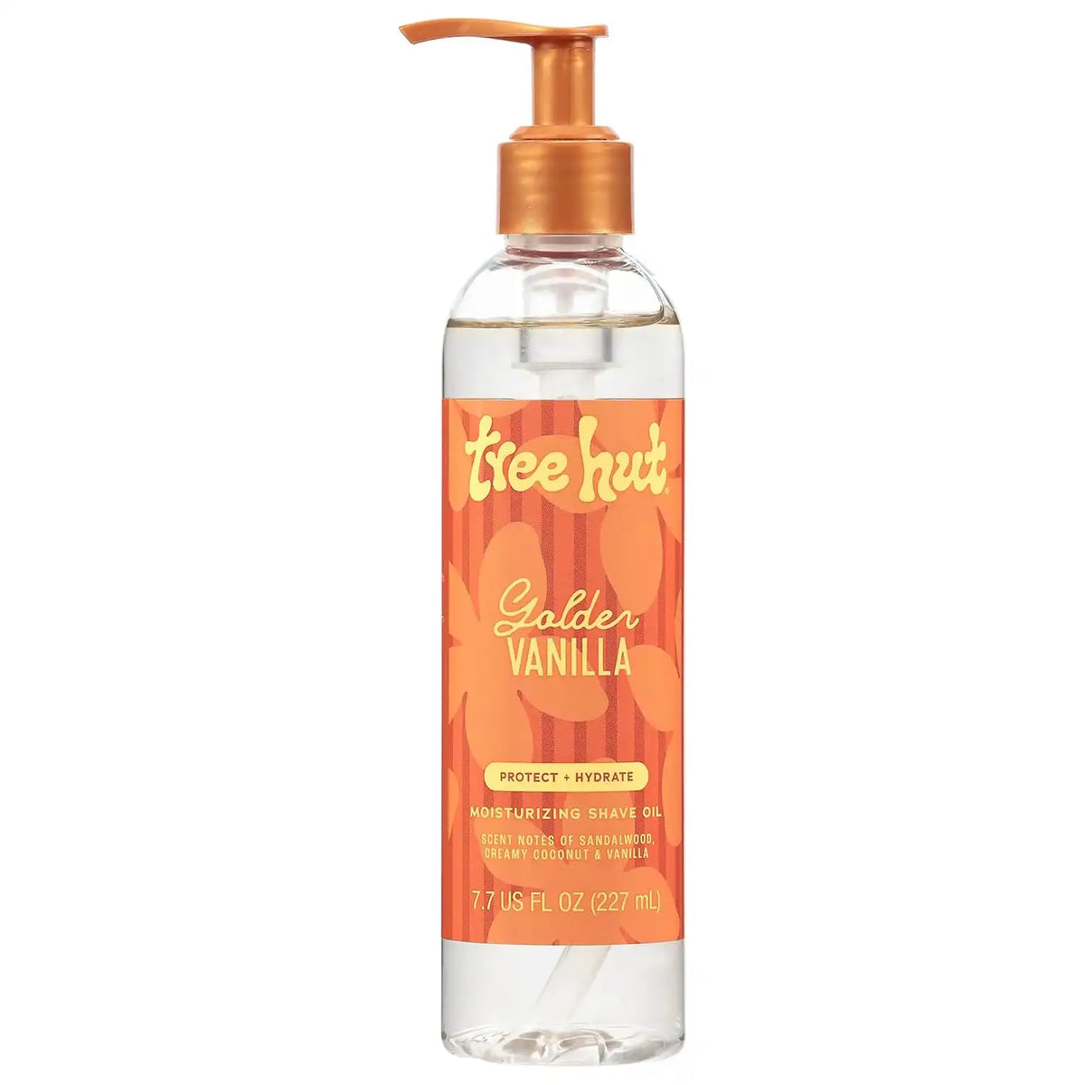 Tree Hut Golden Vanilla Moisturizing Shave Oil, 7.7 Fl Oz | Nourishing Gel-to-Oil Formula for a Close, Smooth Shave, Made with Shea Butter, For All Skin Types Main image