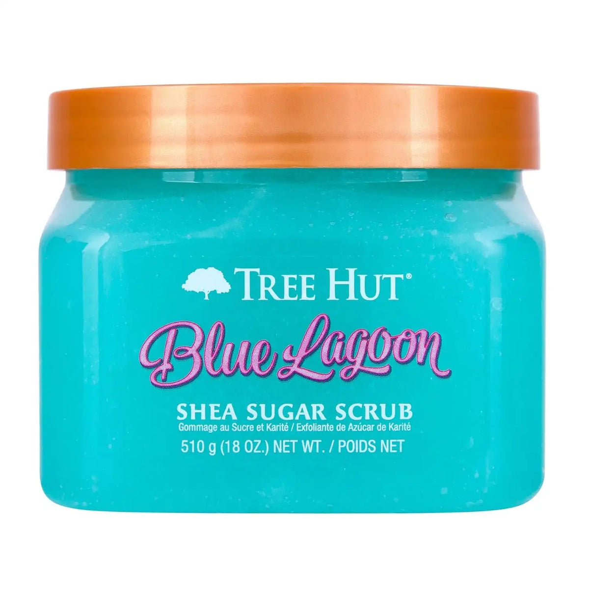 Tree Hut Blue Lagoon Body Scrub, Exfoliating Sugar Scrub, Vegan, 18 Oz | Exfoliating & Nourishing with Shea Butter & Essential Oils, Body Exfoliator for All Skin Types, Self Care Gifts for Women Main image