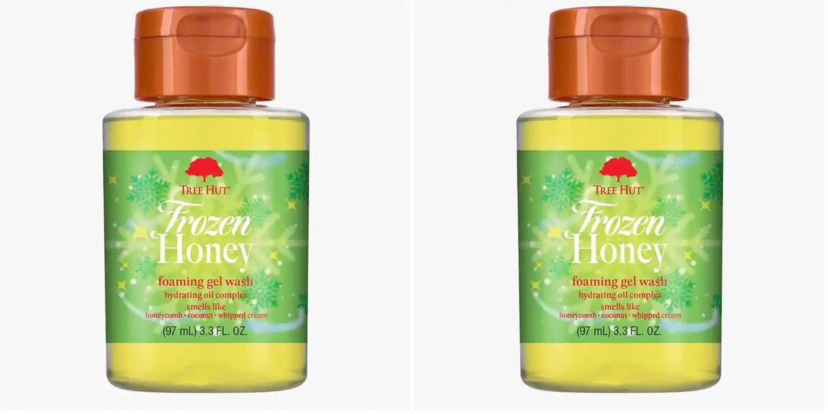 Tree Hut Frozen Honey Mini Body Wash, Travel Size Shower Gel w/Shea Butter & Essential Oils, Soft Smooth Skin, Gentle Cleanser For All Skin Types, TSA Approved, Self Care Gifts for Women, 3.3 Fl Oz Main image