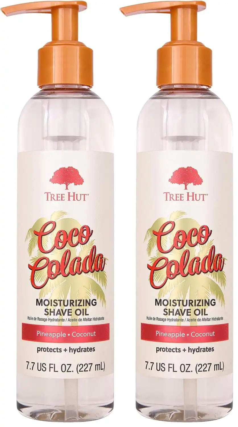Tree Hut Coco Colada Moisturizing Shave Oil, Gel-to-Oil Formula, Ultra Hydrating Barrier for a Close, Smooth Shave, For All Skin Types, 7.7 fl oz,(Pack of 2) Main image