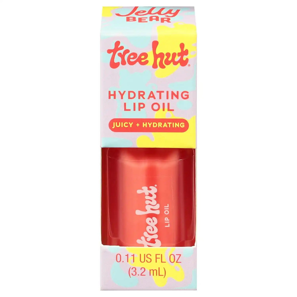 Tree Hut Hydrating Lip Oil, Jelly Bear, 0.11 Fl Oz | Sheer Glossy Lip Oil, Non-Sticky Moisturizing Formula for Soft, Smooth Lips, Sweet Fruity Scent Main image