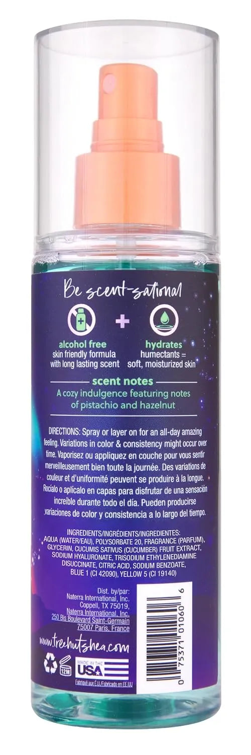 Tree Hut Aurora Nights Hair & Body Mist, Alcohol-Free Body Spray, 6 Fl Oz | Alcohol-Free Formula, Cozy Scent w/ Warm Pistachio & Toasted Marshmallow Notes, Everyday Fragrance Spray for Women