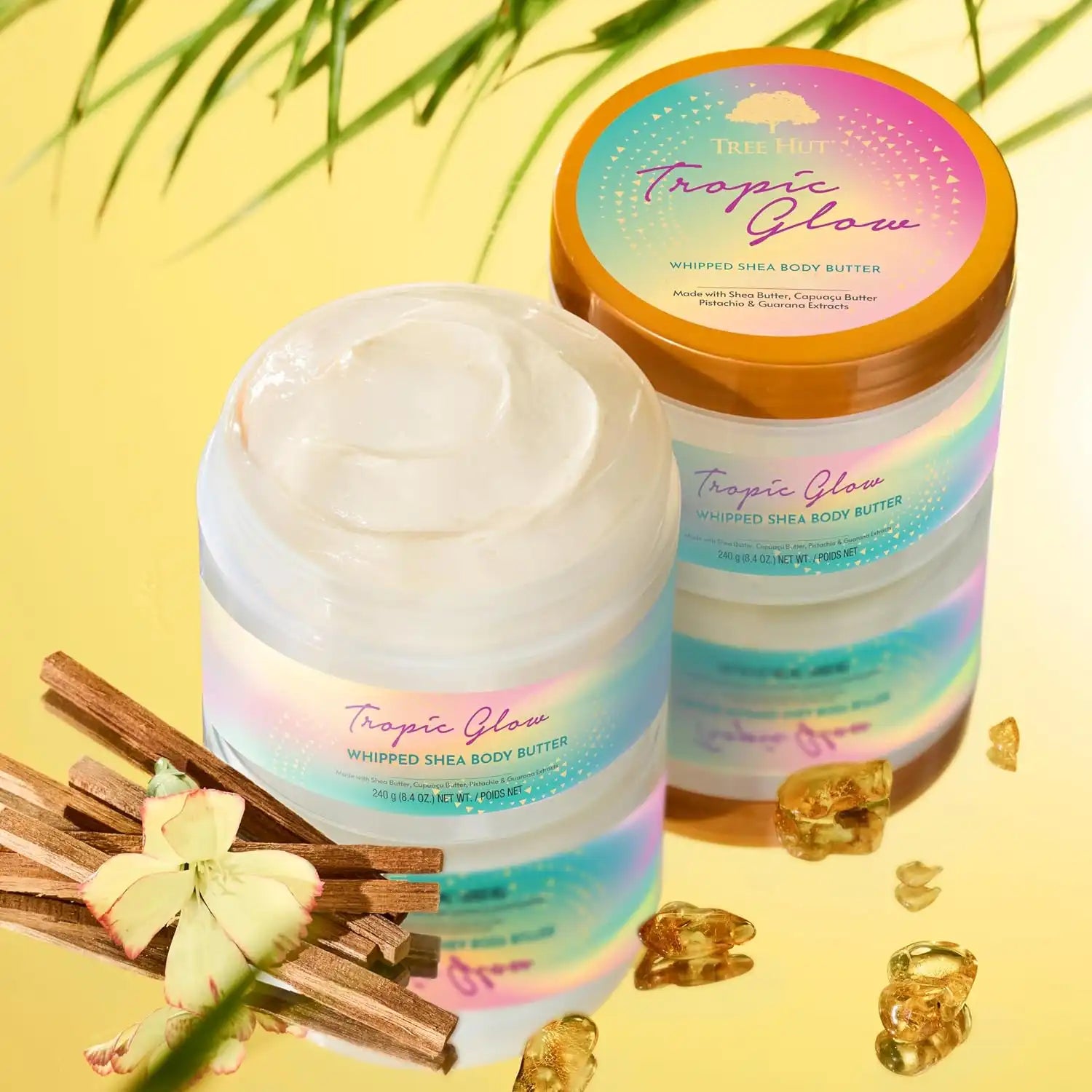 Tree Hut Tropic Glow Whipped Body Butter with Shea Butter, 8.4 Oz | Whipped Shea Body Butter, Long-Lasting Hydration for Soft, Smooth Skin, Essential Body Care, Lightweight Moisturizer Secondary image
