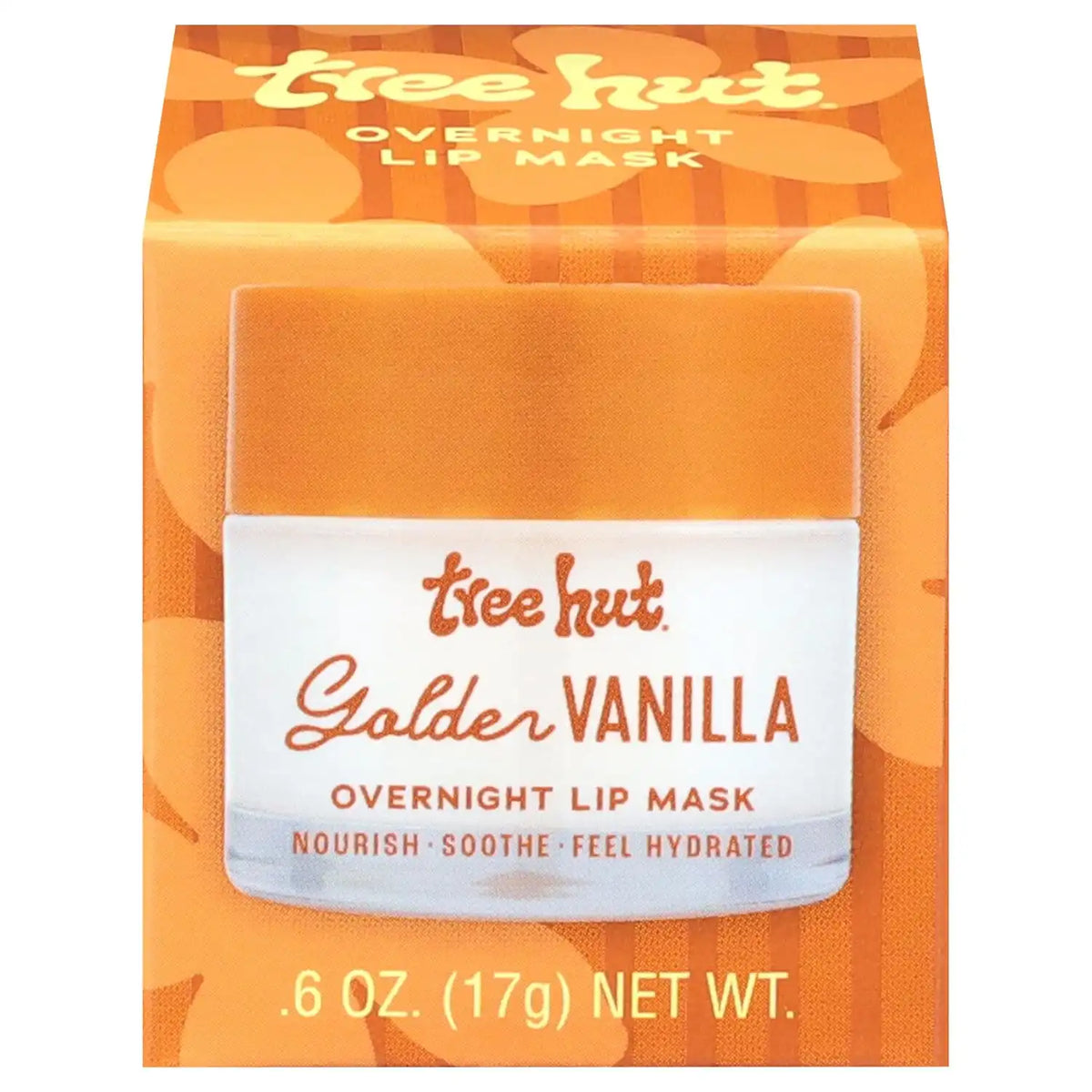 Tree Hut Golden Vanilla Overnight Lip Mask, 0.6 Oz | Nourishing & Moisturizing Lip Treatment with Shea Butter, Vitamin E, Smooth Lips, Overnight Lip Sleeping Mask, Vegan Main image