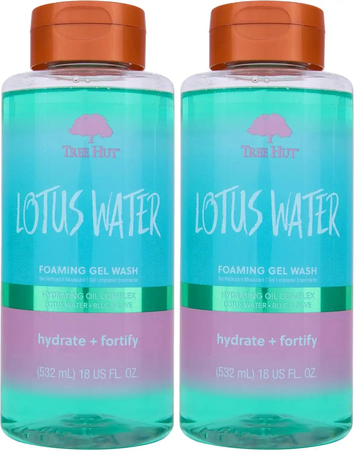 Tree Hut Lotus Water Wash Foaming Gel, Cleanse & Soothe Skin Without Stripping Moisture, Made with our Hydrating Oil Complex, 18 Fl Oz (Pack of 2) Main image
