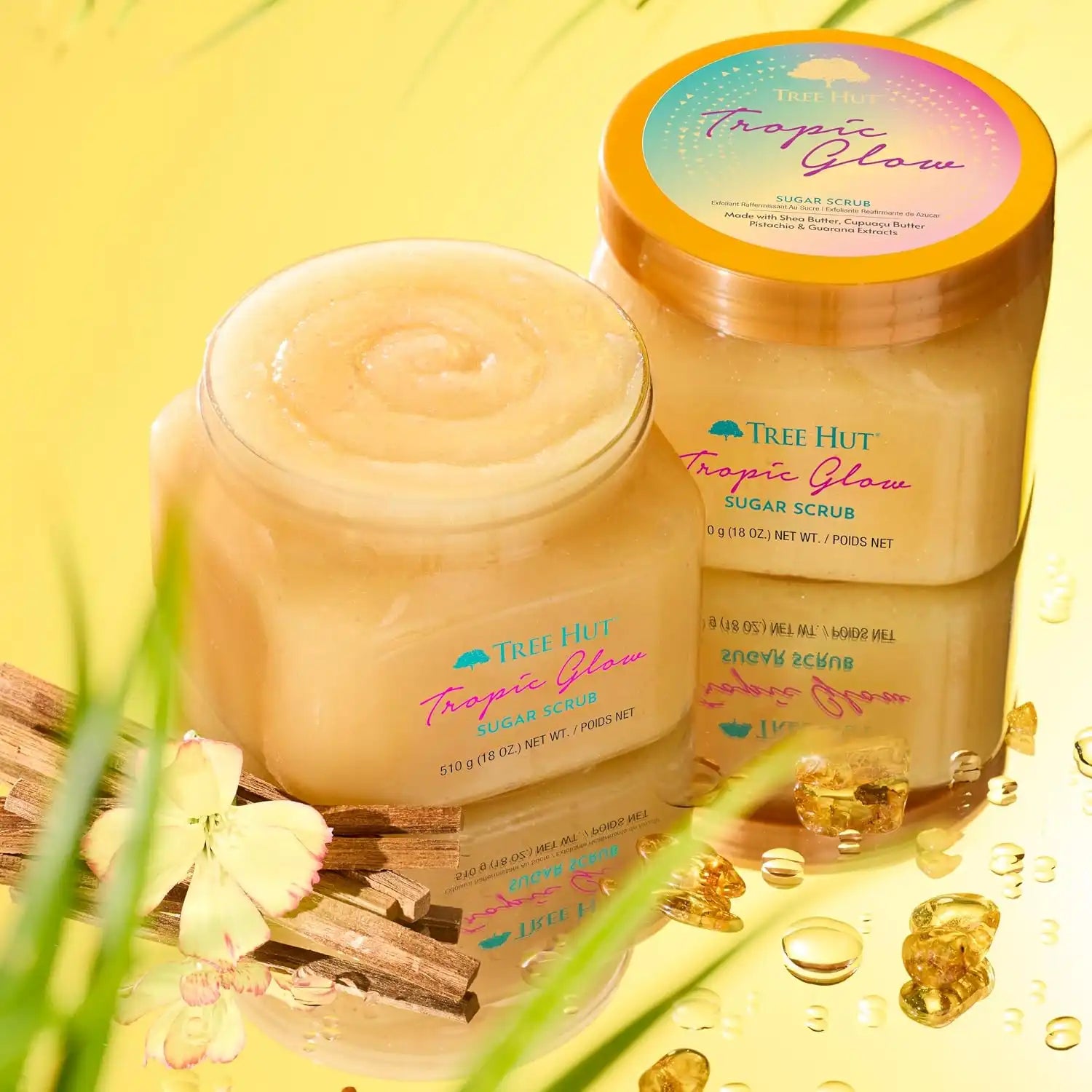 Tree Hut Tropic Glow Body Scrub, Exfoliating Sugar Scrub, Vegan, 18 Oz | Exfoliating & Nourishing with Shea Butter & Essential Oils, Body Exfoliator for All Skin Types, Self Care Gifts for Women Secondary image