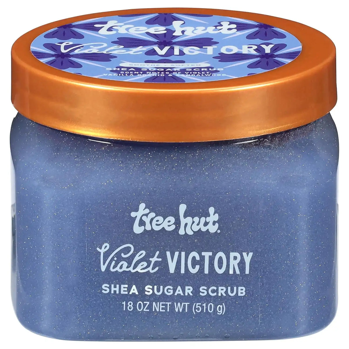 Tree Hut Violet Victory Body Scrub, Exfoliating Sugar Scrub, Vegan, 18 Oz | Exfoliating & Nourishing with Shea Butter & Essential Oils, Body Exfoliator for All Skin Types, Self Care Gifts for Women Main image