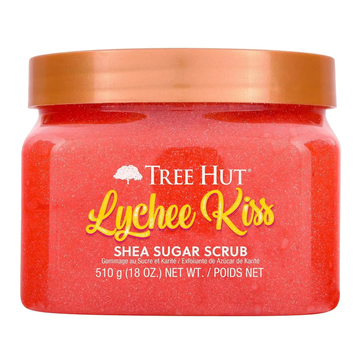 Tree Hut Lychee Kiss Body Scrub, Exfoliating Sugar Scrub, Vegan, 18 Oz | Exfoliating & Nourishing with Shea Butter & Essential Oils, Body Exfoliator for All Skin Types, Self Care Gifts for Women Main image