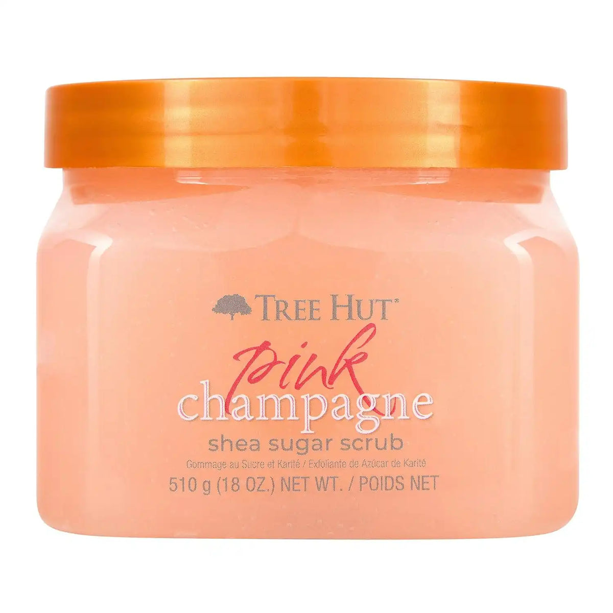 Tree Hut Pink Champagne Body Scrub, Exfoliating Sugar Scrub, Vegan, 18 Oz | Exfoliating & Nourishing with Shea Butter & Essential Oils, Body Exfoliator for All Skin Types, Self Care Gifts for Women Main image