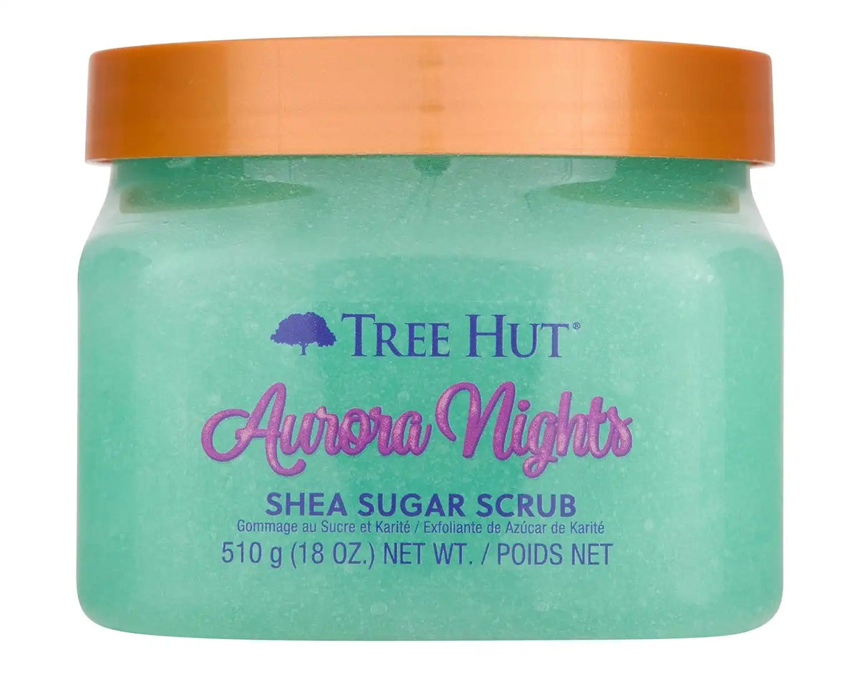Tree Hut Aurora Nights Body Scrub, Exfoliating Sugar Scrub, Vegan, 18 Oz | Exfoliating & Nourishing with Shea Butter & Essential Oils, Body Exfoliator for All Skin Types, Self Care Gifts for Women Main image