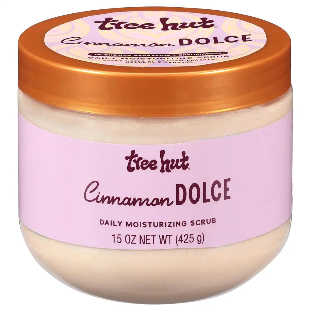 Tree Hut Cinnamon Dolce Daily Moisturizing Body Scrub, 15 Oz | Gentle Whipped Sugar Scrub with Shea Butter, Exfoliates, Hydrates & Leaves Skin Soft and Radiant for Everyday Use
