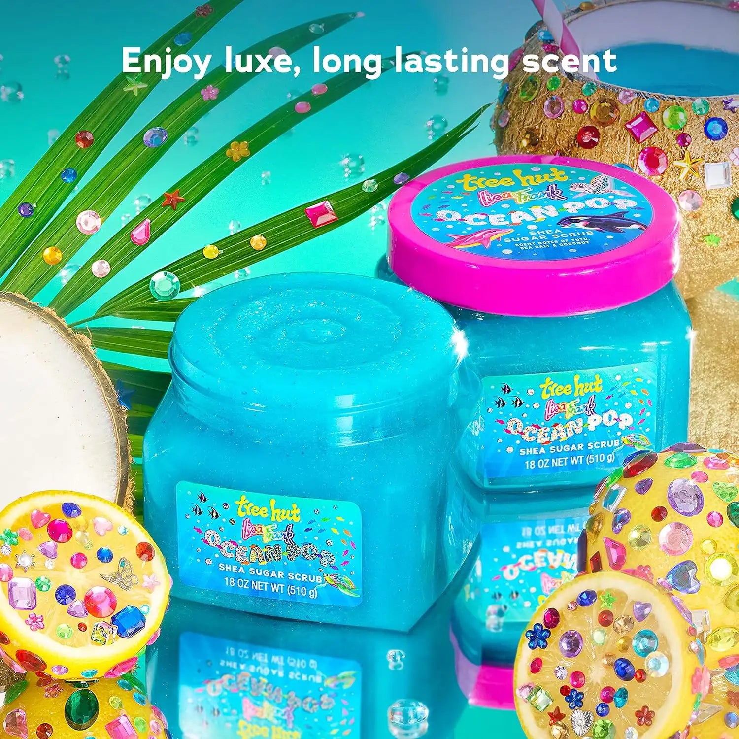 Lisa Frank x Tree Hut Ocean Pop Body Scrub, Exfoliating Sugar Scrub, 18 Oz | Limited Edition Body Exfoliator Exfoliating with Shea Butter & Essential Oils, for All Skin Types, Self Care Gifts for Women Secondary image